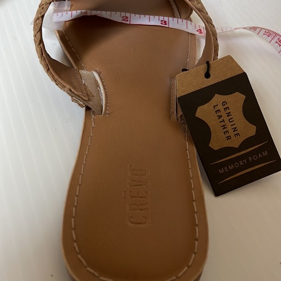 Crevo Suede / Genuine Leather Braided Flat Sandals | women's size 9 - Picture 9 of 10